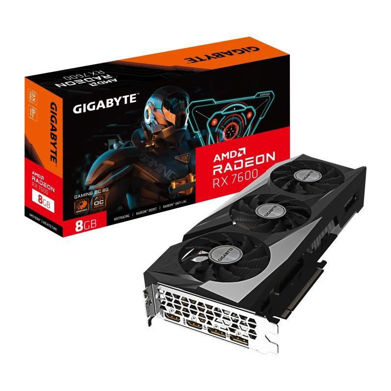 Gigabyte Gaming Radeon RX 7600 OC 8G AMD 8 Go GDDR6