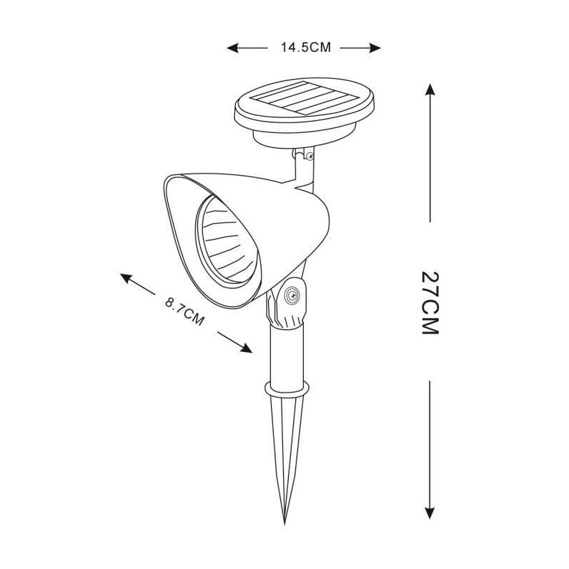 Image secondaire de Lampe solaire Galix Noir Plastique Ø 19,5 cm