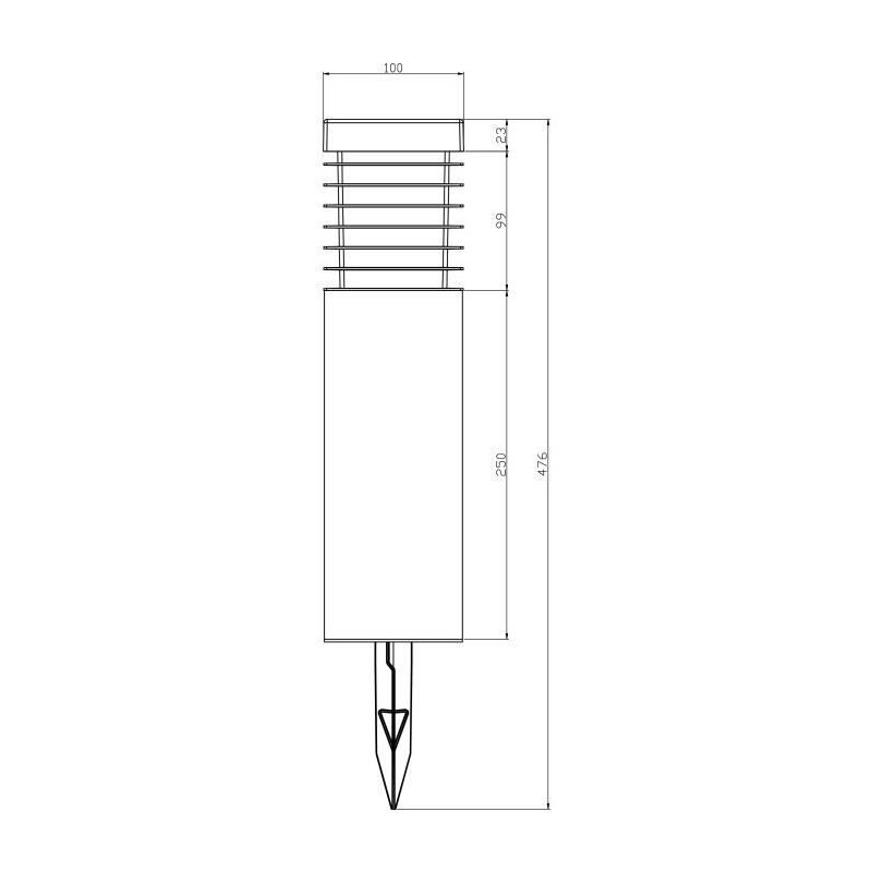 Image secondaire de Lampe solaire Galix Sergioro Gris Acier inoxydable 6 W 25 lm 10 x 47,6 x 10 cm