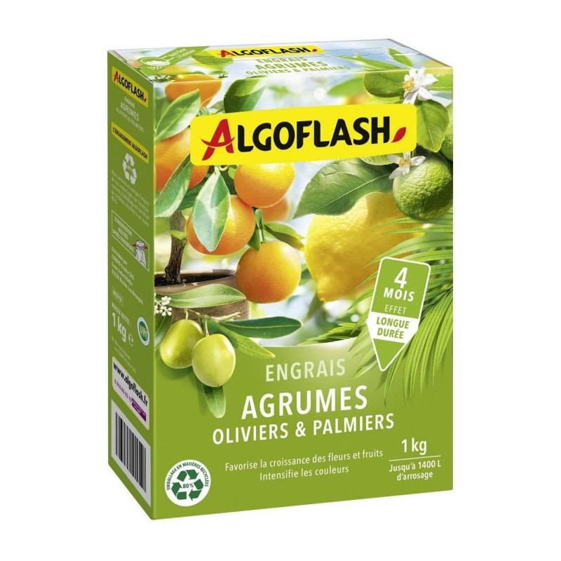 Engrais pour les plantes Algoflash Naturasol Olivier Palmier Agrumes 1 kg