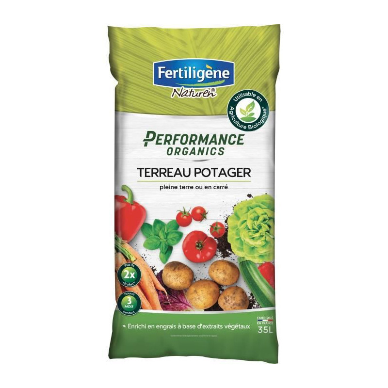 Terreau d'empotage Fertiligène Performance Organics 35 L