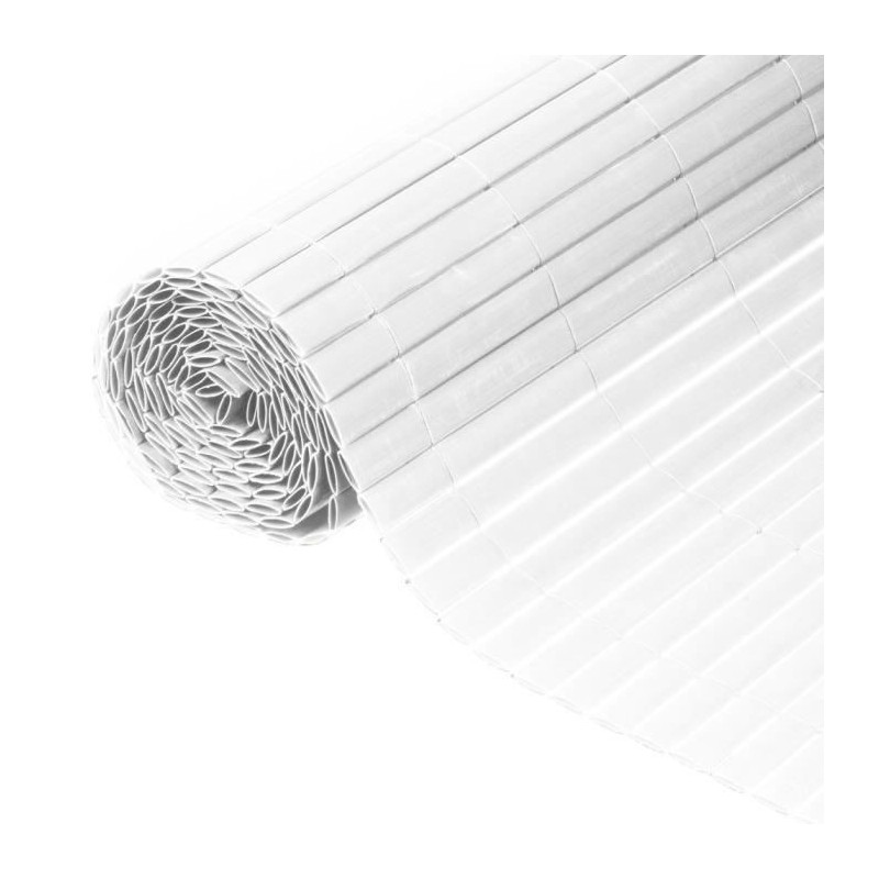 Canisse double face PVC blanc - 1 x 3 m - 100% occultant -1500 g/m² - S