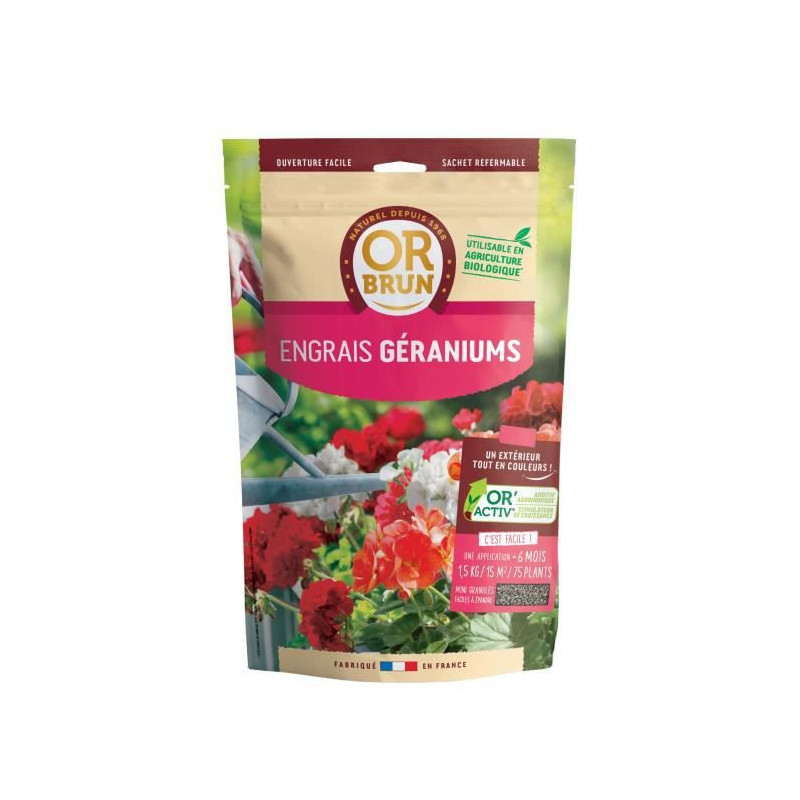 Engrais pour les plantes OR BRUN Geranium 1,5 Kg