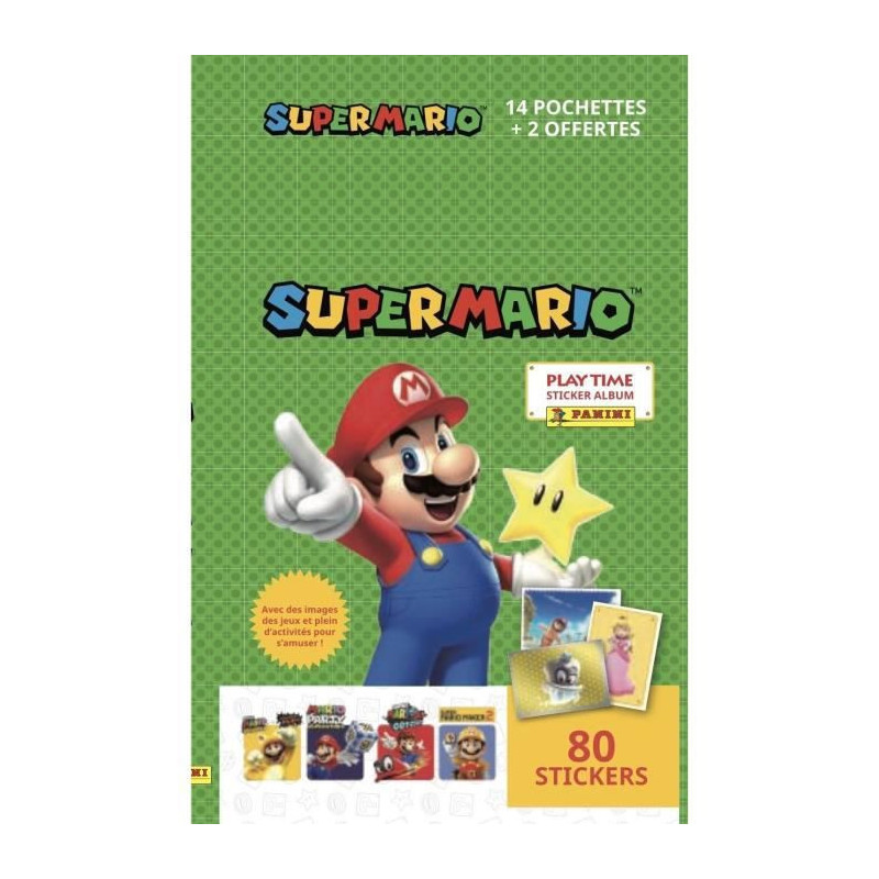 Pack d'images Panini 14+2 80 Unités Super Mario Bros