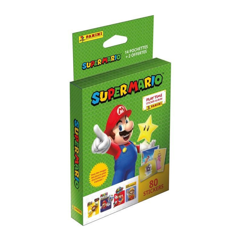 Image secondaire de Pack d'images Panini 14+2 80 Unités Super Mario Bros