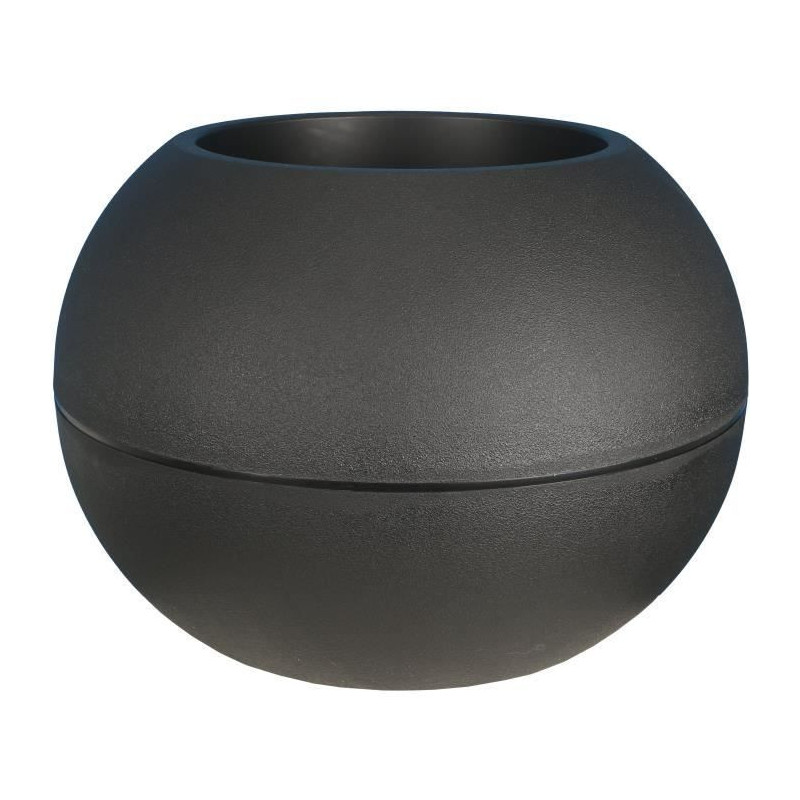 Pot Riviera Noir Plastique Rond Ballon Ø 50 cm