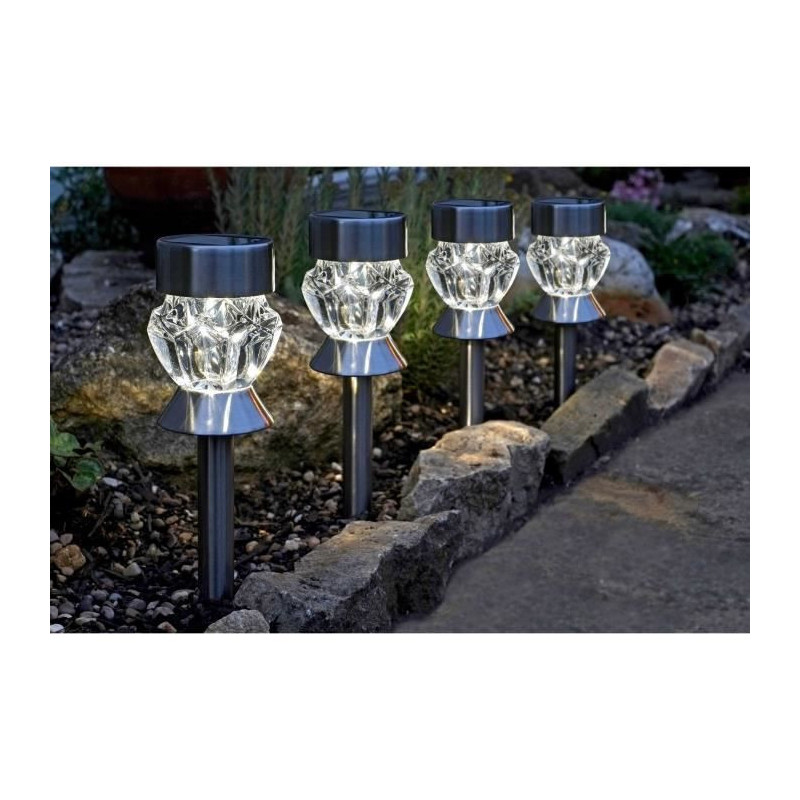 Set de bornes de jardin solaires Smart Garden Verre (4 Unités)