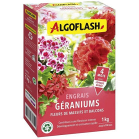 Engrais Géraniums. Fleurs de Massifs et Balcons - ALGOFLASH NATURASOL - 22,99 €