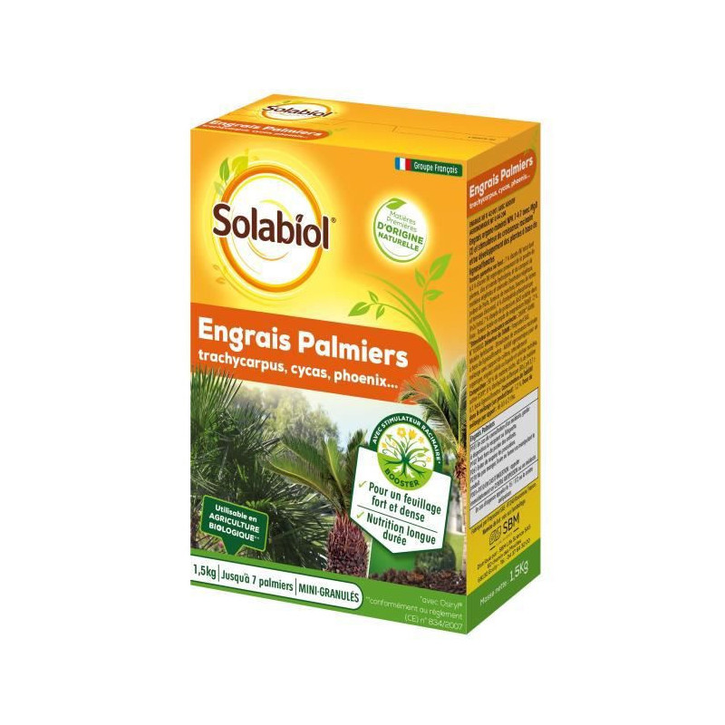 Engrais pour les plantes Solabiol SOPALMY15 1,5 Kg