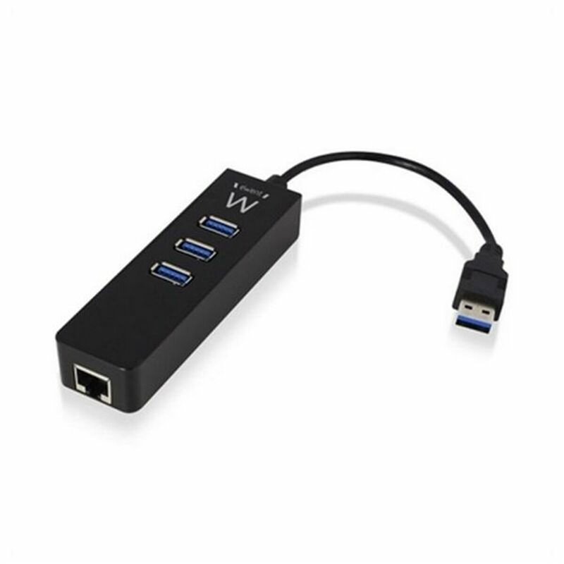 Ewent EW1140 station d'accueil USB 3.2 Gen 1 (3.1 Gen 1) Type-A Noir