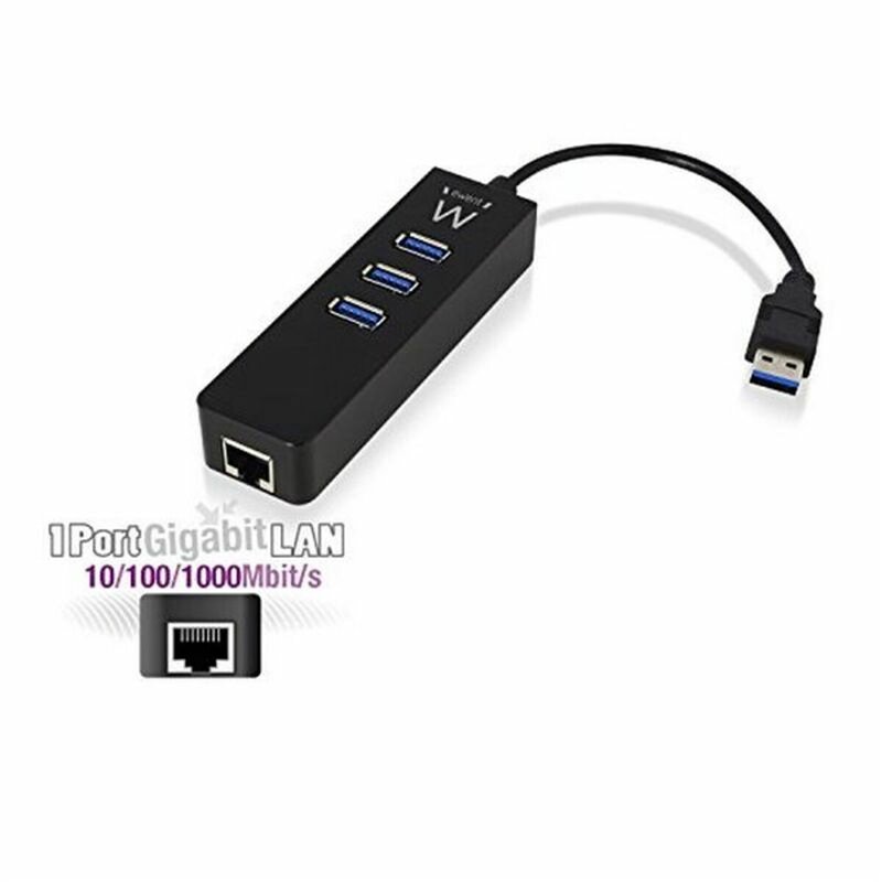 Image secondaire de Ewent EW1140 station d'accueil USB 3.2 Gen 1 (3.1 Gen 1) Type-A Noir