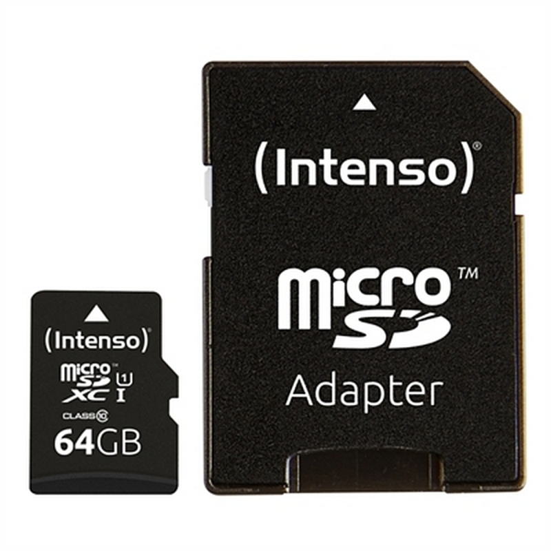 Carte Mémoire Micro SD avec Adaptateur Intenso 34234 UHS-I XC Premium Noir