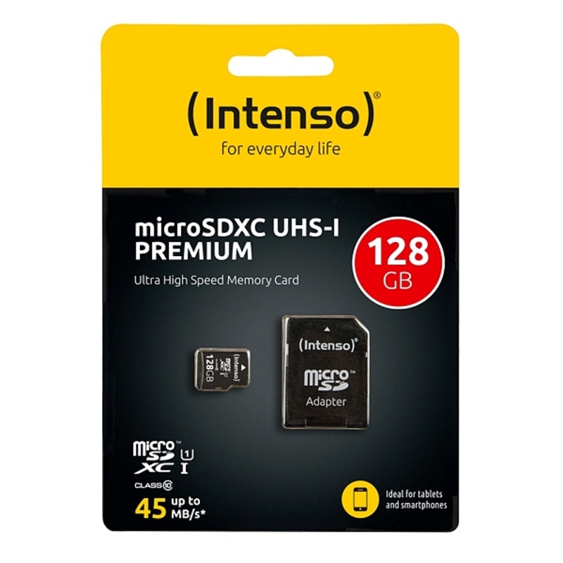 Image secondaire de Carte Mémoire Micro SD avec Adaptateur Intenso 34234 UHS-I XC Premium Noir