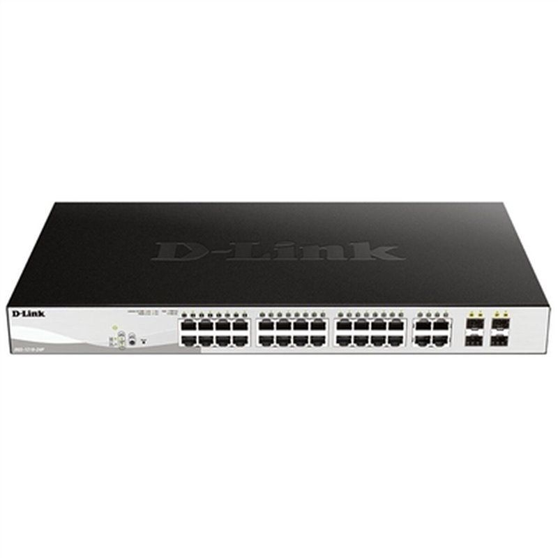 D-Link DGS-1210-24P Géré L2 Gigabit Ethernet (10/100/1000) Connexion Ethernet, supportant l'alimentation via ce port (PoE) Noir