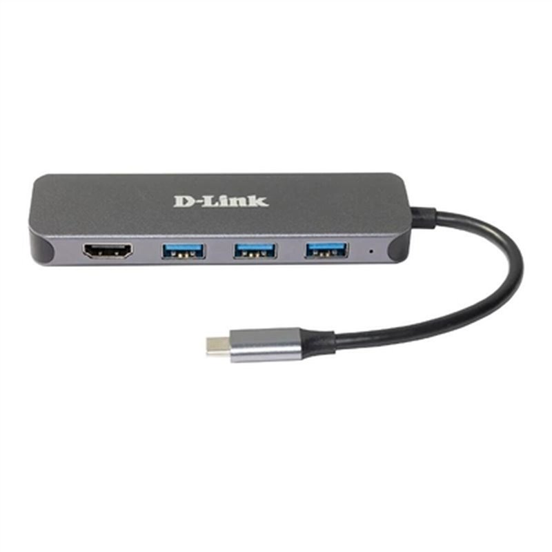 D-Link Station d'accueil USB-C 5-en-1 avec HDMI/alimentation DUB-2333