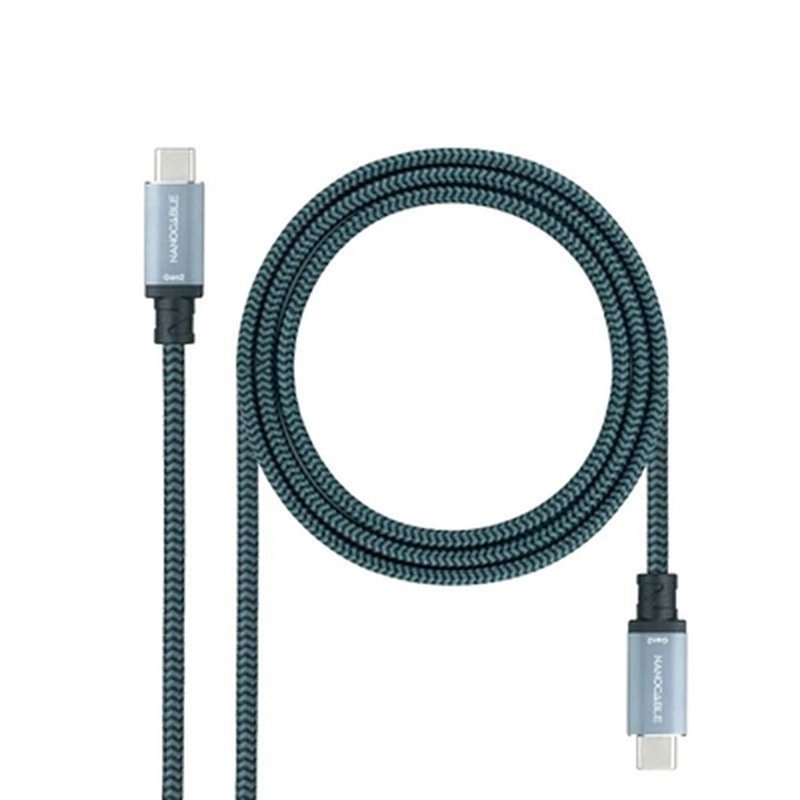 NanoCâble 10.01.4101-L150-COMB câble USB 1,5 m USB 3.2 Gen 2 (3.1 Gen 2) USB C Noir, Gris