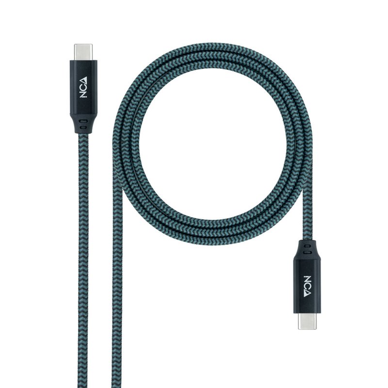 NanoCâble 10.01.4301-L150-COMB câble USB 1,5 m USB4 Gen 2x2 USB C Bleu, Noir, Gris