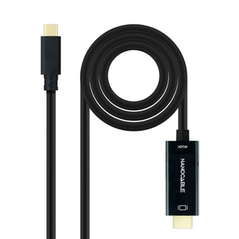 NanoCâble 10.15.5133 câble vidéo et adaptateur 3 m USB Type-C HDMI Type A (Standard) Noir