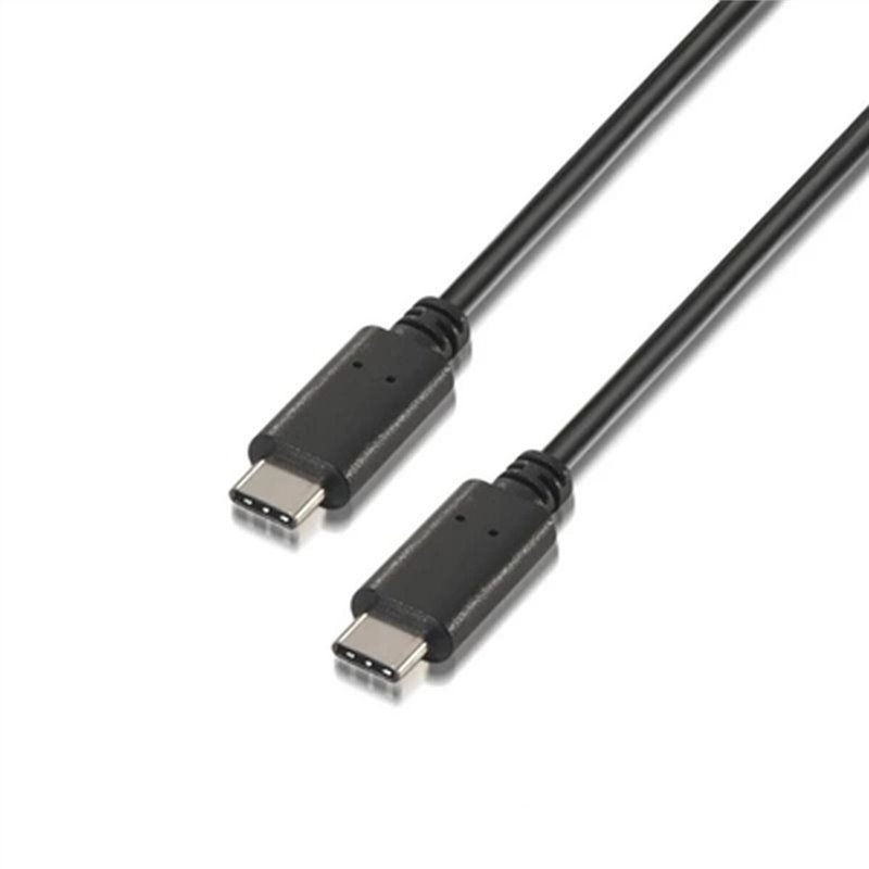 Aisens A107-0058 câble USB 3 m USB 2.0 USB C Noir