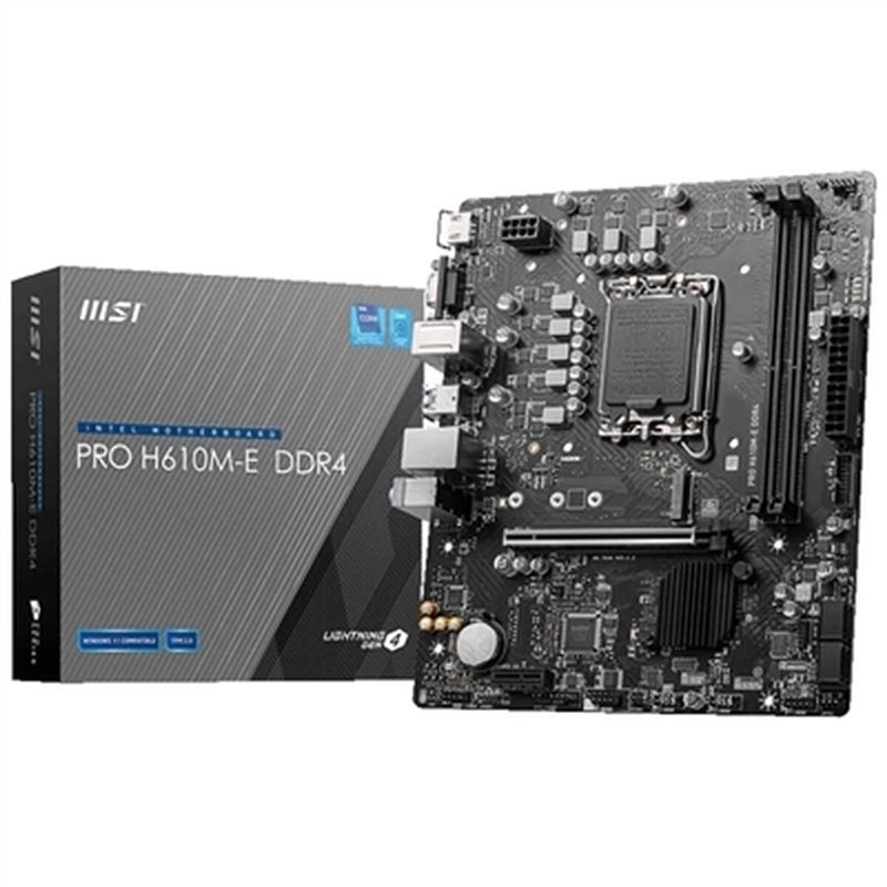 MSI PRO H610M-E DDR4 carte mère Intel H610 LGA 1700 micro ATX