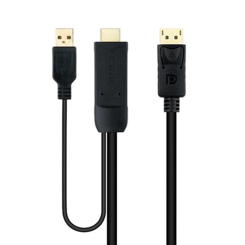 NanoCâble 10.15.4352 câble vidéo et adaptateur 1,8 m HDMI + USB Type-A DisplayPort Noir