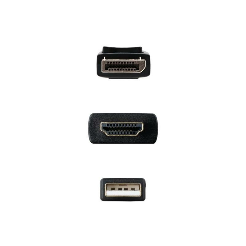 Image secondaire de NanoCâble 10.15.4352 câble vidéo et adaptateur 1,8 m HDMI + USB Type-A DisplayPort Noir