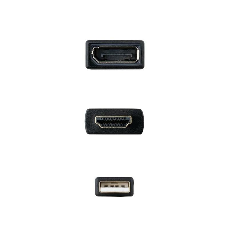 Image secondaire de NanoCâble 10.16.0205 câble vidéo et adaptateur 0,2 m HDMI + USB Type-A DisplayPort Noir