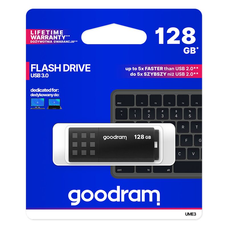 Image secondaire de Goodram UME3 lecteur USB flash 128 Go USB Type-A 3.2 Gen 1 (3.1 Gen 1) Noir