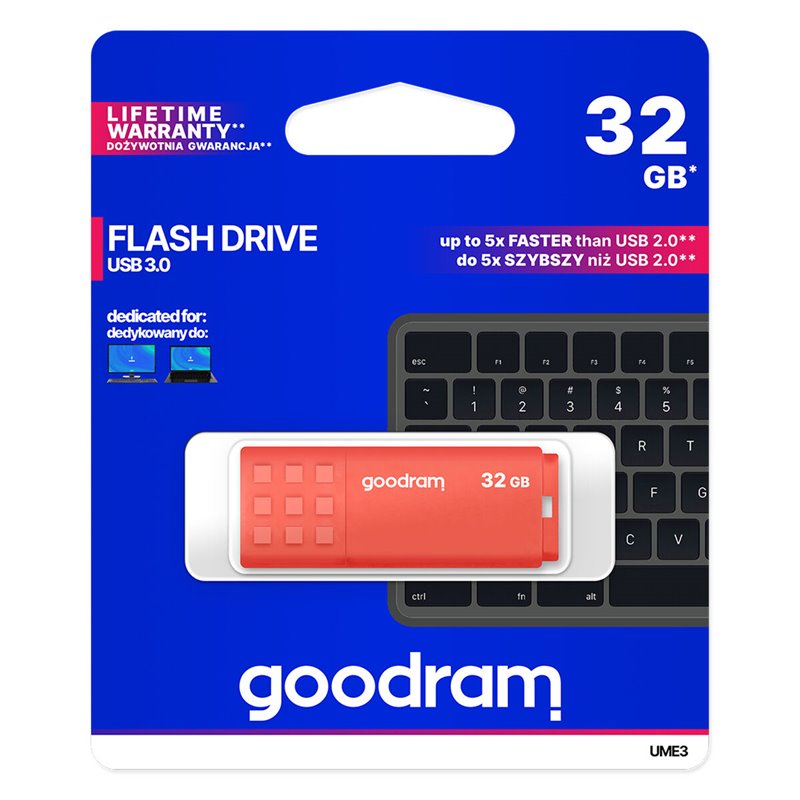 Image secondaire de Goodram UME3 lecteur USB flash 32 Go USB Type-A 3.2 Gen 1 (3.1 Gen 1) Orange