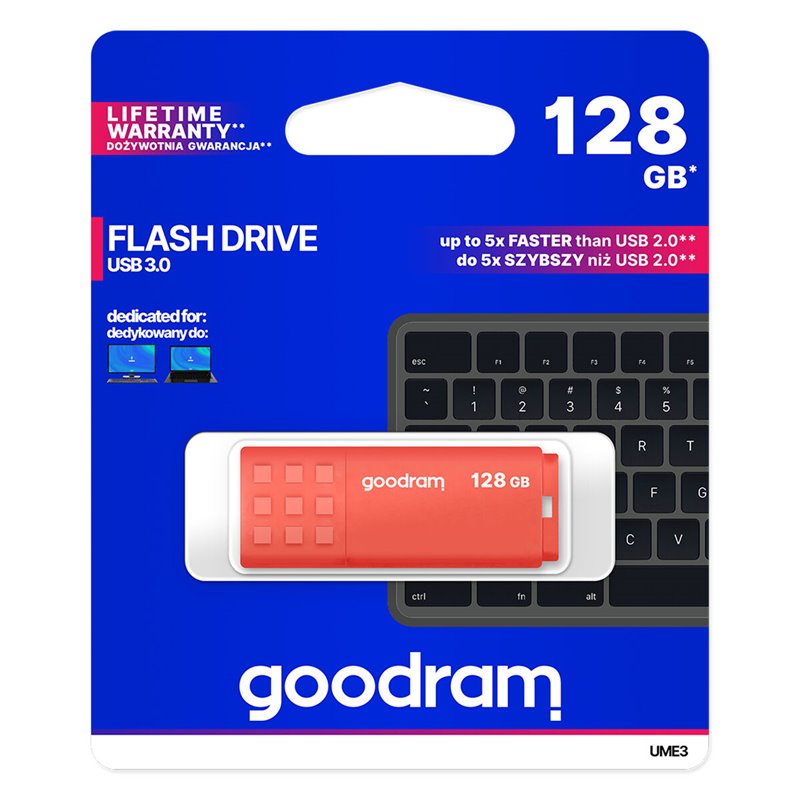 Image secondaire de Goodram UME3 lecteur USB flash 128 Go USB Type-A 3.2 Gen 1 (3.1 Gen 1) Orange