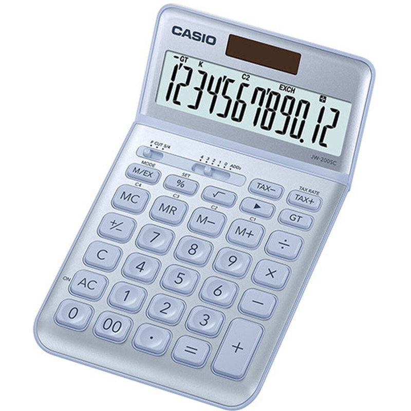 Calculatrice Casio JW-200SC-BU Bleu Plastique