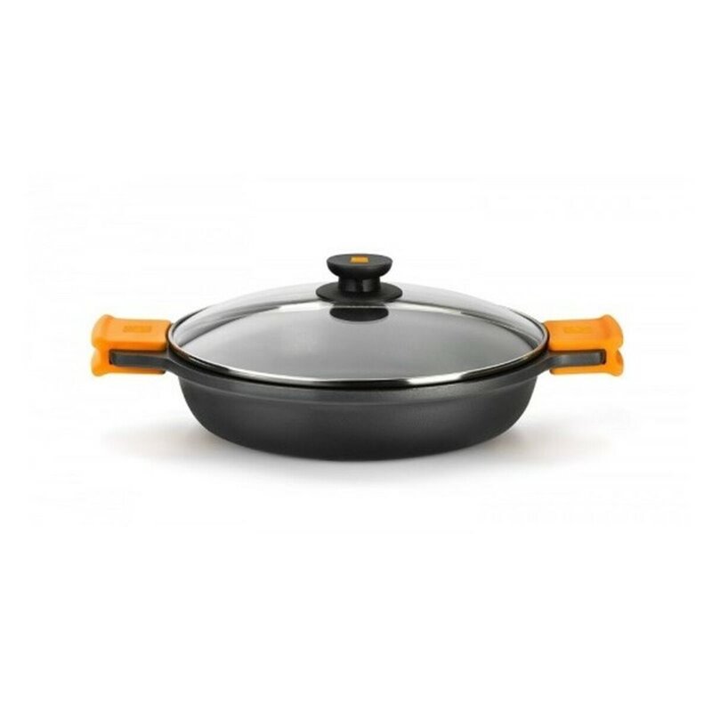 Casserole BRA A270545 Noir Noir/Orange Métal Aluminium (45 cm)