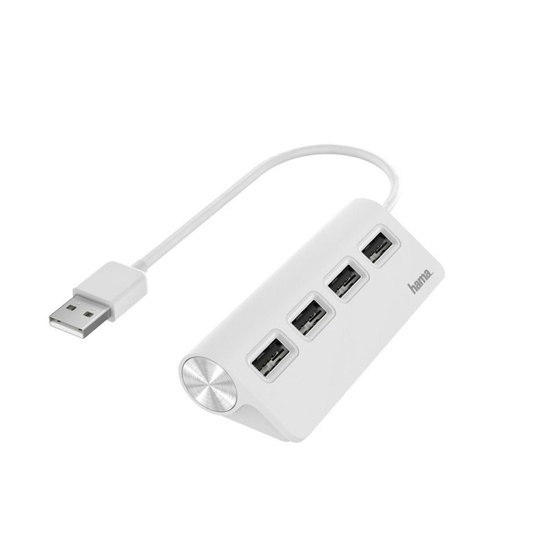 Hama 00200120 hub & concentrateur USB 2.0 480 Mbit/s Blanc