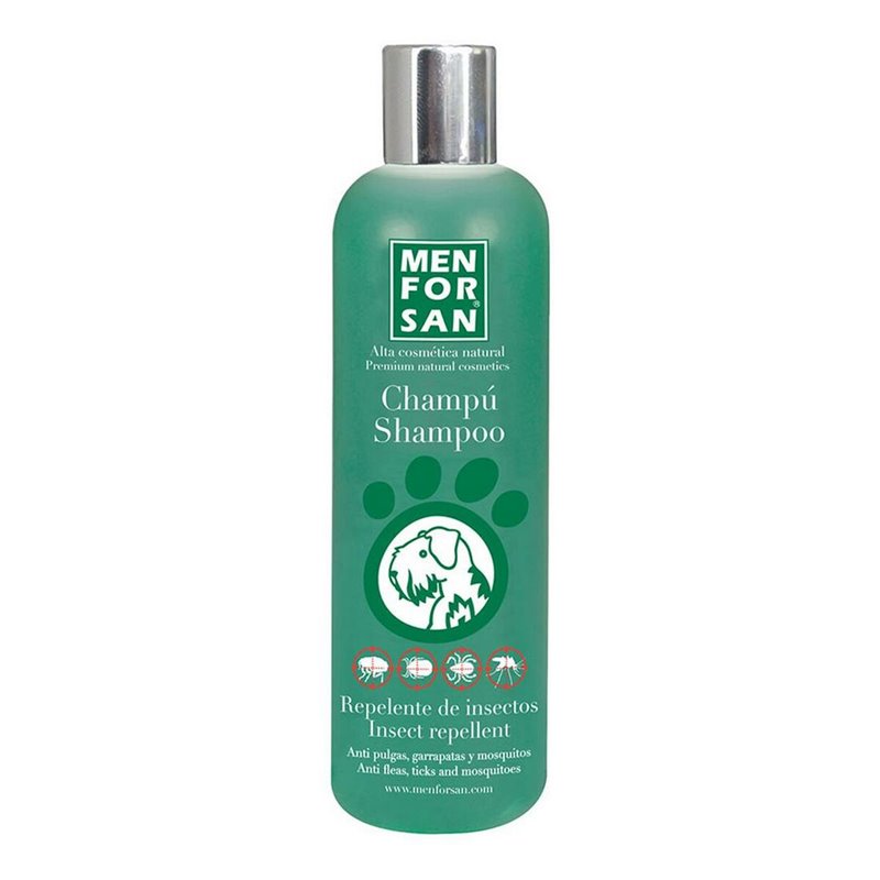 Shampoing pour animaux de compagnie Menforsan Chien Répulsif d'insectes Citronnelle 300 ml