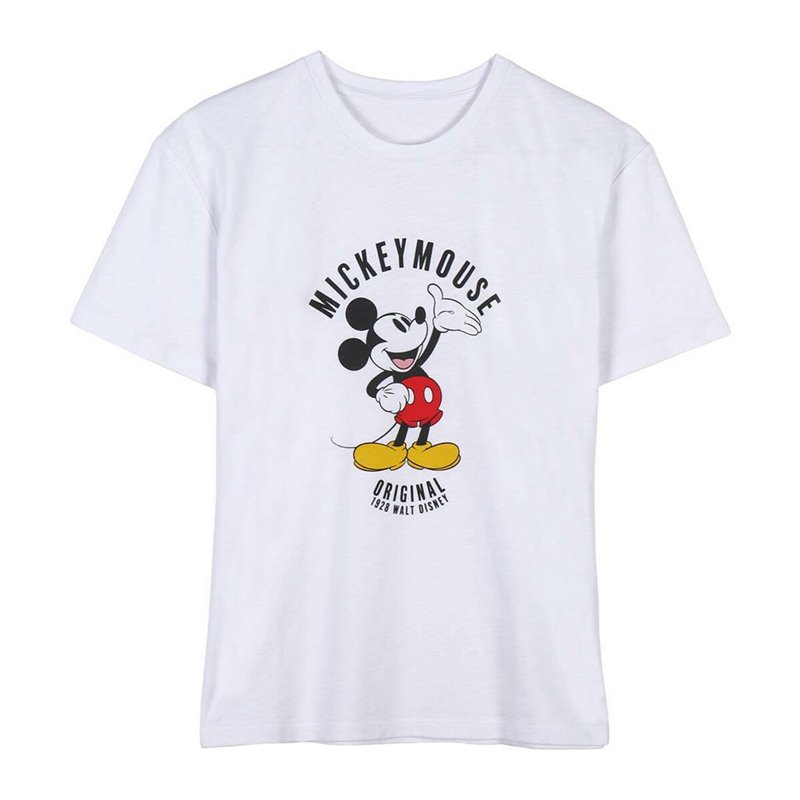 T-Shirt à manches courtes femme Mickey Mouse Blanc