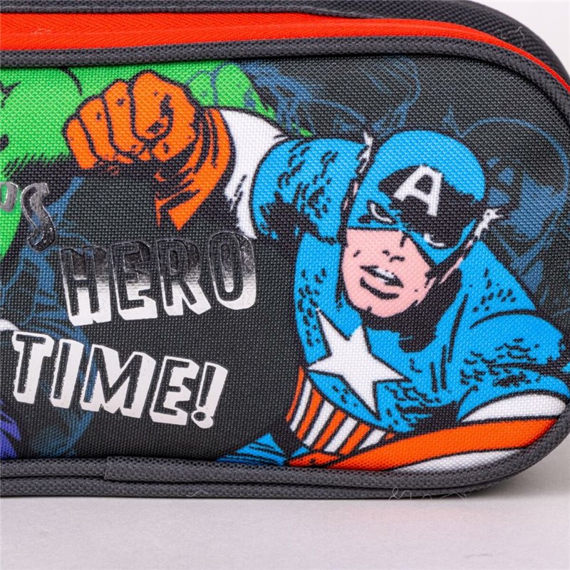 Image secondaire de Trousse Fourre-Tout Double The Avengers 22,5 x 8 x 10 cm Noir