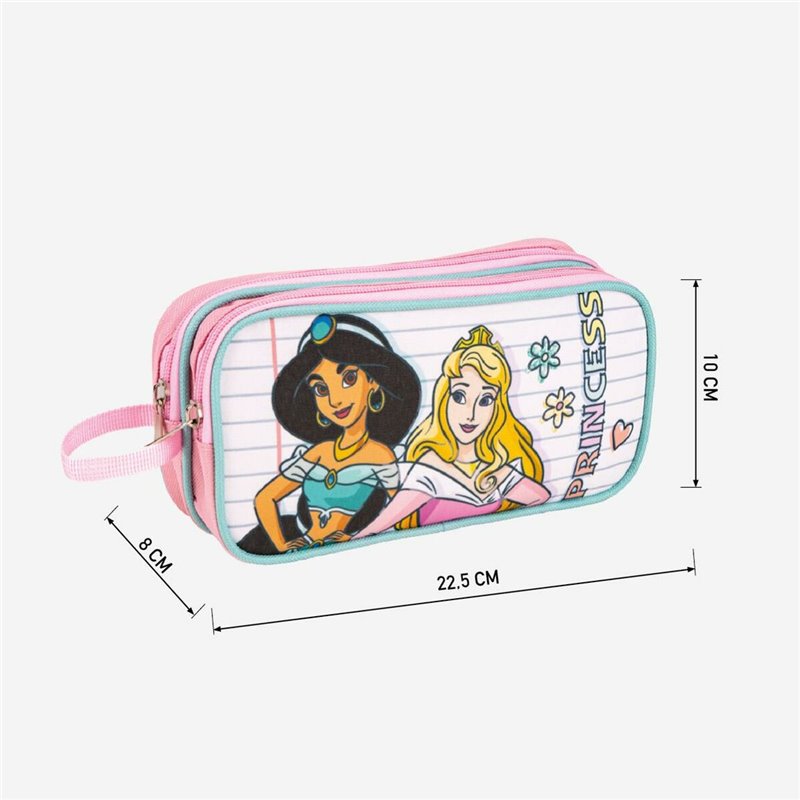 Image secondaire de Trousse Fourre-Tout Double Disney Princess Rose 22,5 x 8 x 10 cm