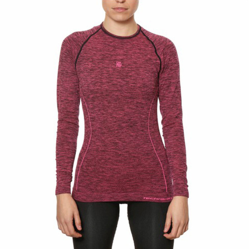 T-Shirt Thermique pour Femme Sport Hg Hg-8052 Noir Magenta