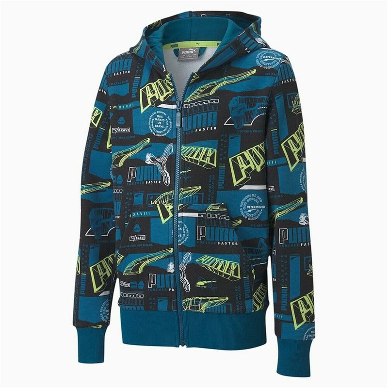 Sweat à capuche enfant Puma FULL-ZIP 583197 Bleu