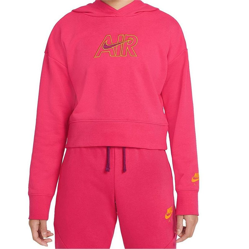 Sweat-Shirt à capuche fille CROP HOODIE Nike DM8372 666 Rose