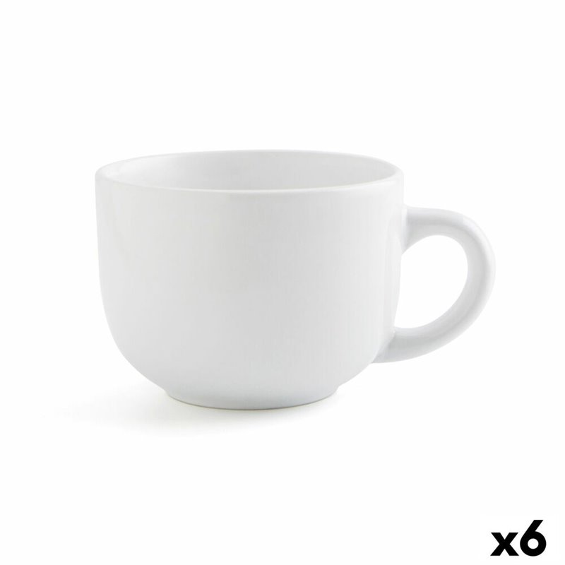 Image secondaire de Tasse Quid Snow Blanc Céramique 400 ml (6 Unités) (Pack 6x)