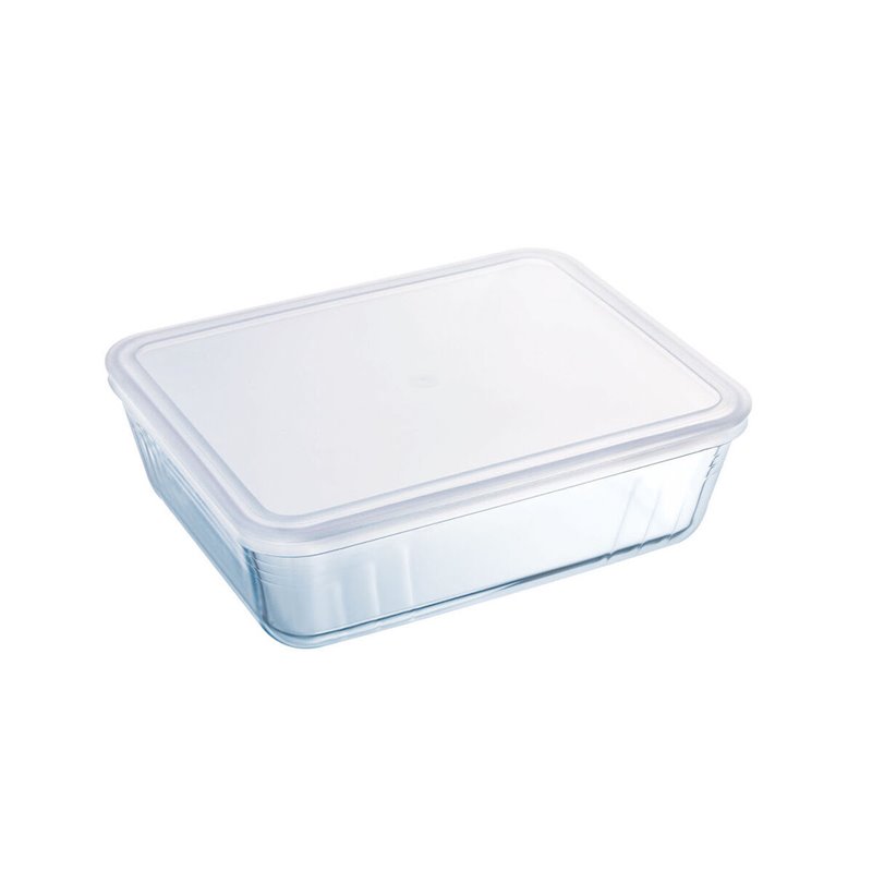 Image secondaire de Boîte à repas rectangulaire avec couvercle Pyrex Cook & Freeze 25 x 20 cm Transparent Silicone verre 2,6 L (6 Unités)