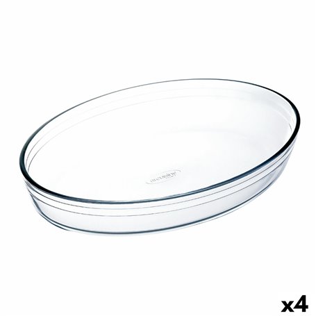 Plat de Four Ô Cuisine  Ovale 30 x 21 x 7 cm Transparent verre (4 Unité 65,99 €