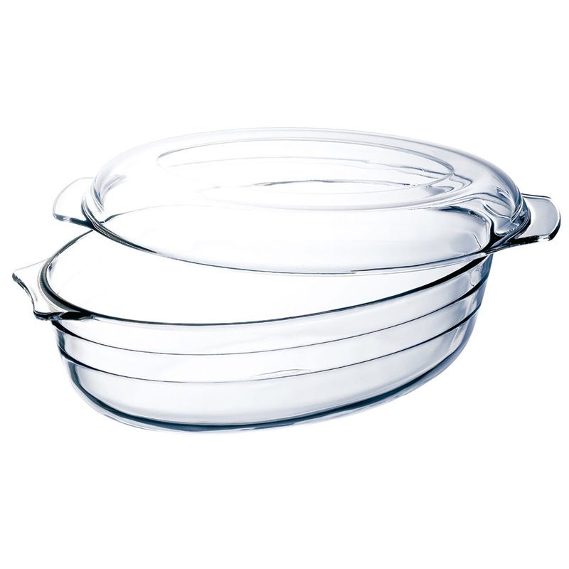 Image secondaire de Plat à Gratin Ô Cuisine Ocuisine Vidrio Avec couvercle 3 L 1,1 L Transparent verre 3 Unités