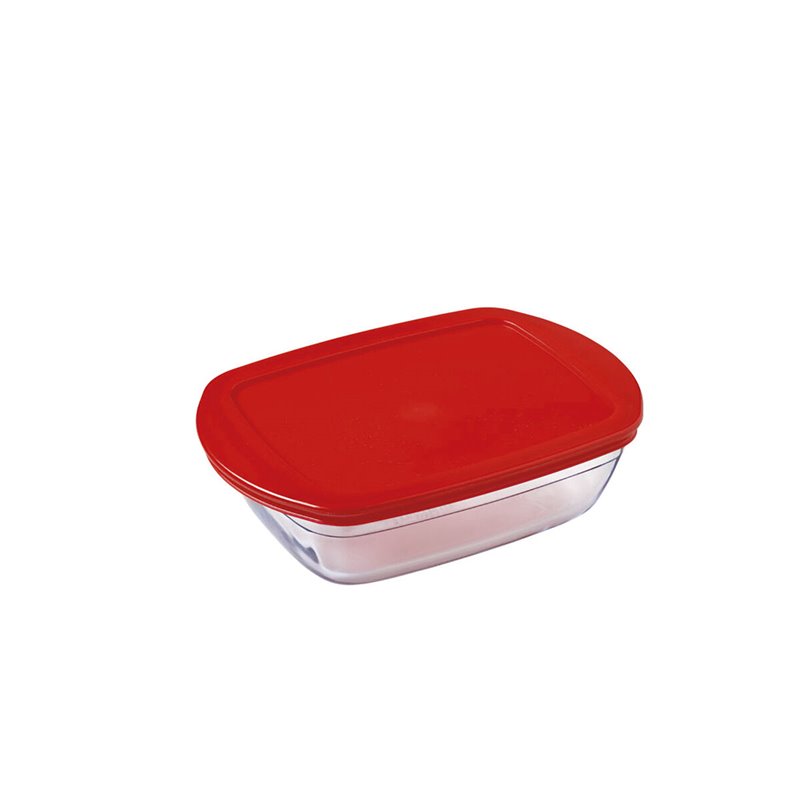 Image secondaire de Boîte à repas rectangulaire avec couvercle Ô Cuisine Cook & Store Rouge 1,1 L 23 x 15 x 6,5 cm Silicone verre (6 Unités)