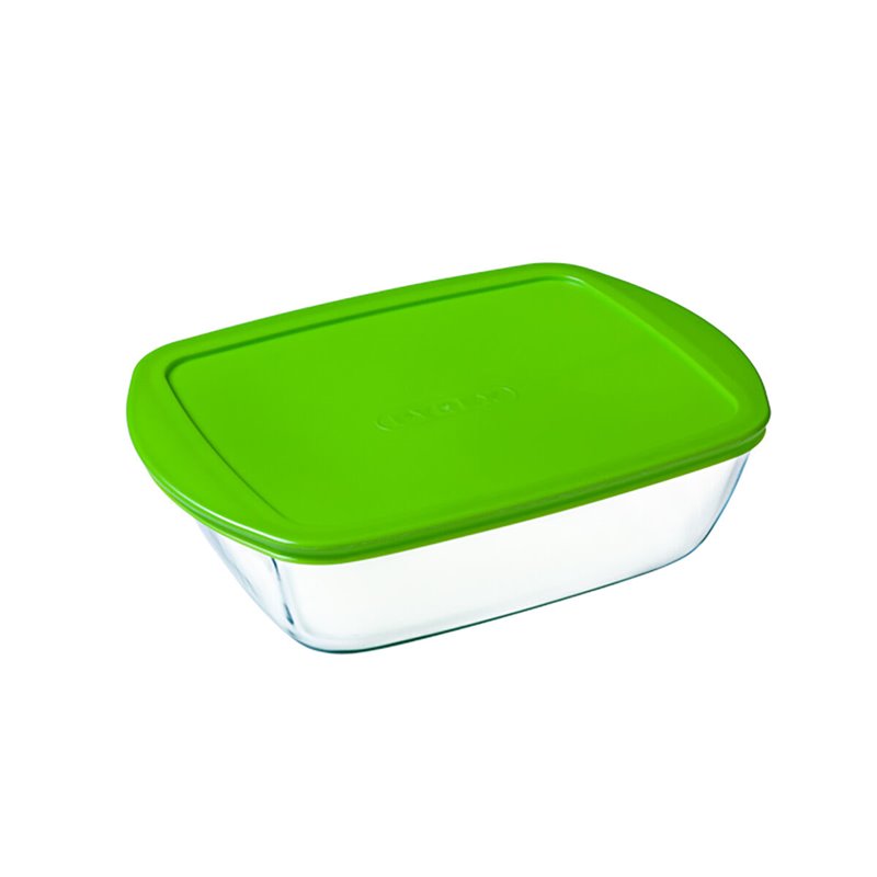 Image secondaire de Boîte à repas rectangulaire avec couvercle Pyrex Cook & Store Vert 1,1 L 23 x 15 x 7 cm Silicone verre (6 Unités)