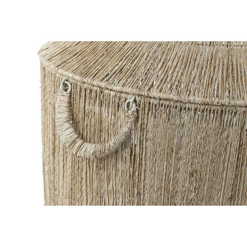 Image secondaire de Set de basket DKD Home Decor Marron Multicouleur Naturel Jute Métal Boho 51 x 51 x 48 cm