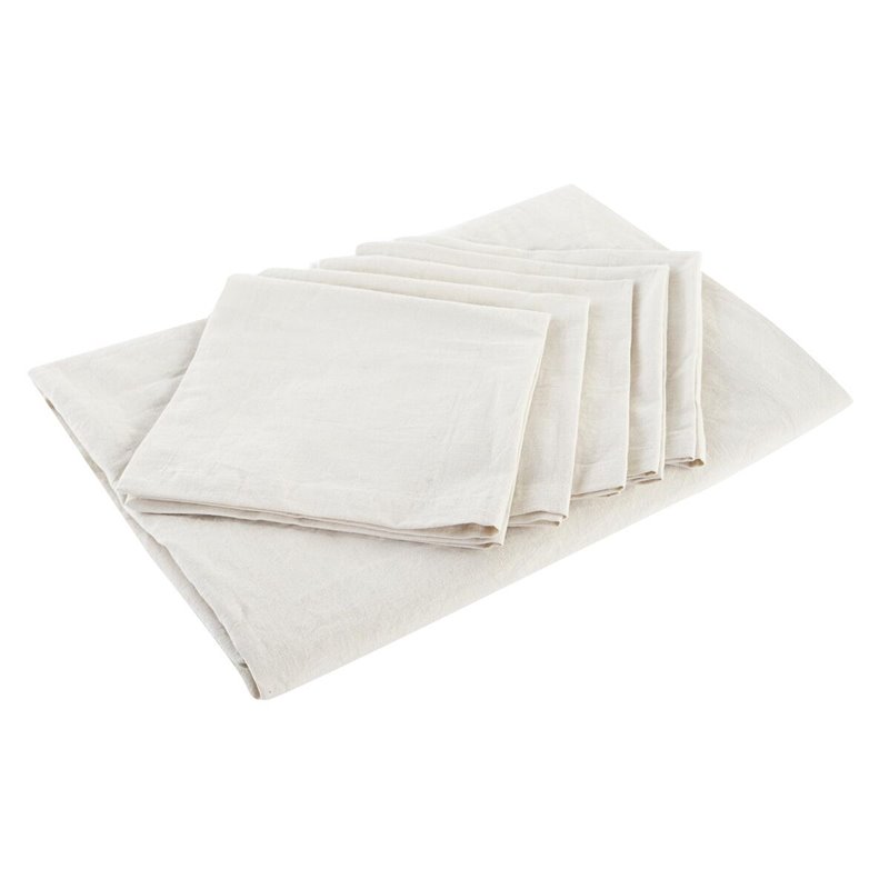 Image secondaire de Nappe et serviettes de table DKD Home Decor Beige (150 x 150 x 150 cm)