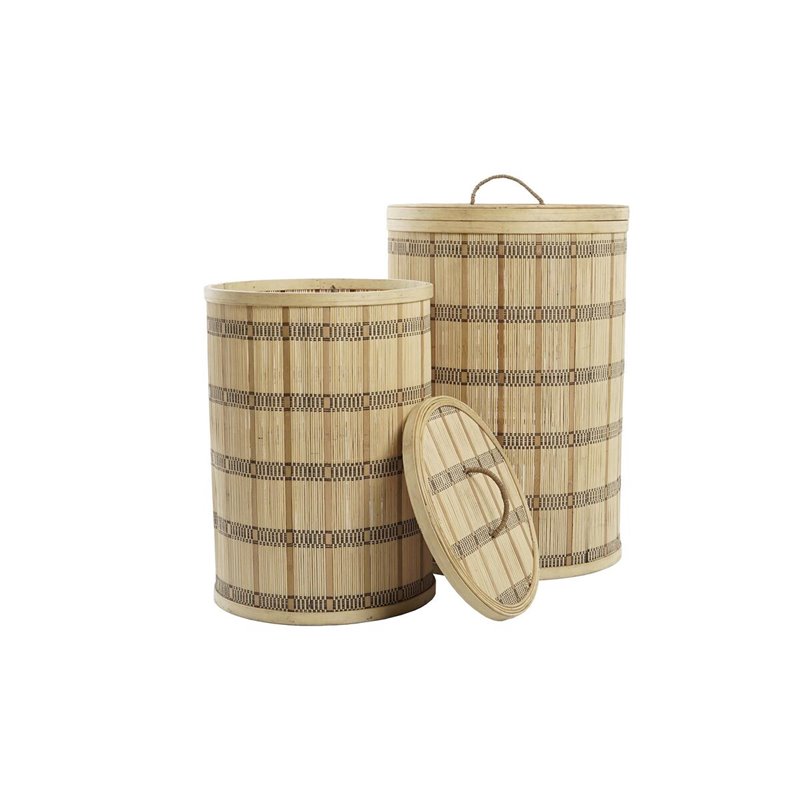 Image secondaire de Set de basket DKD Home Decor 40 x 40 x 63 cm Bambou