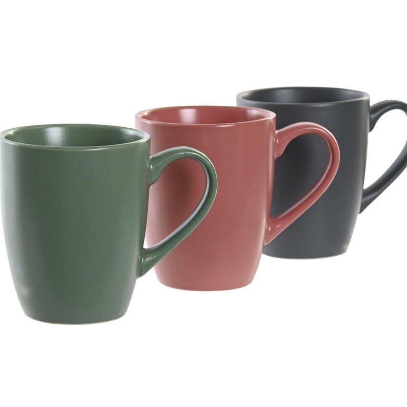 Image secondaire de Ensemble de 4 mugs DKD Home Decor Vert Rose Naturel Gris foncé Grès 160 ml 17 x 12 x 39 cm